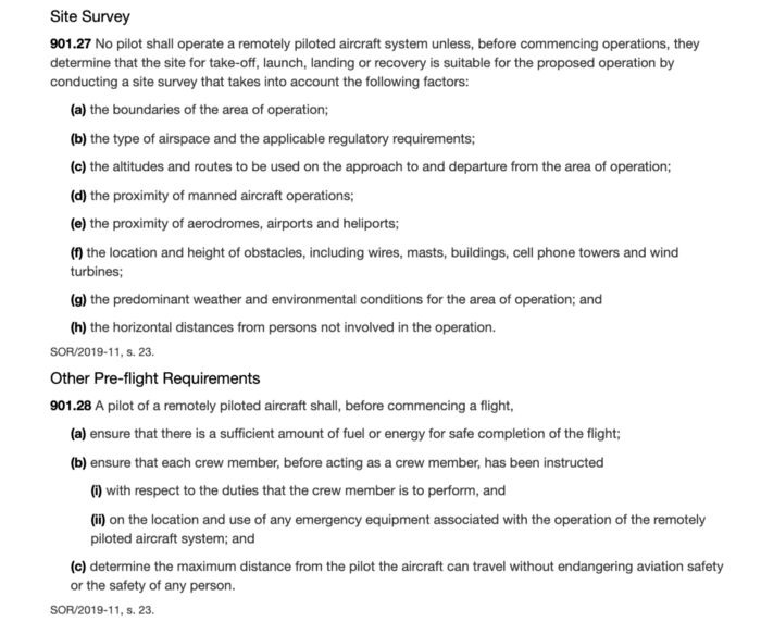 Just a snippet of the regulations by which recreational drone pilots must abide!