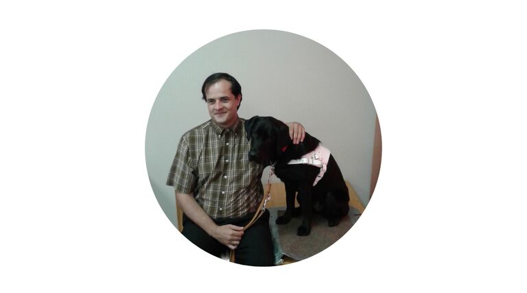 Ben Fullerton with his dog Abbie