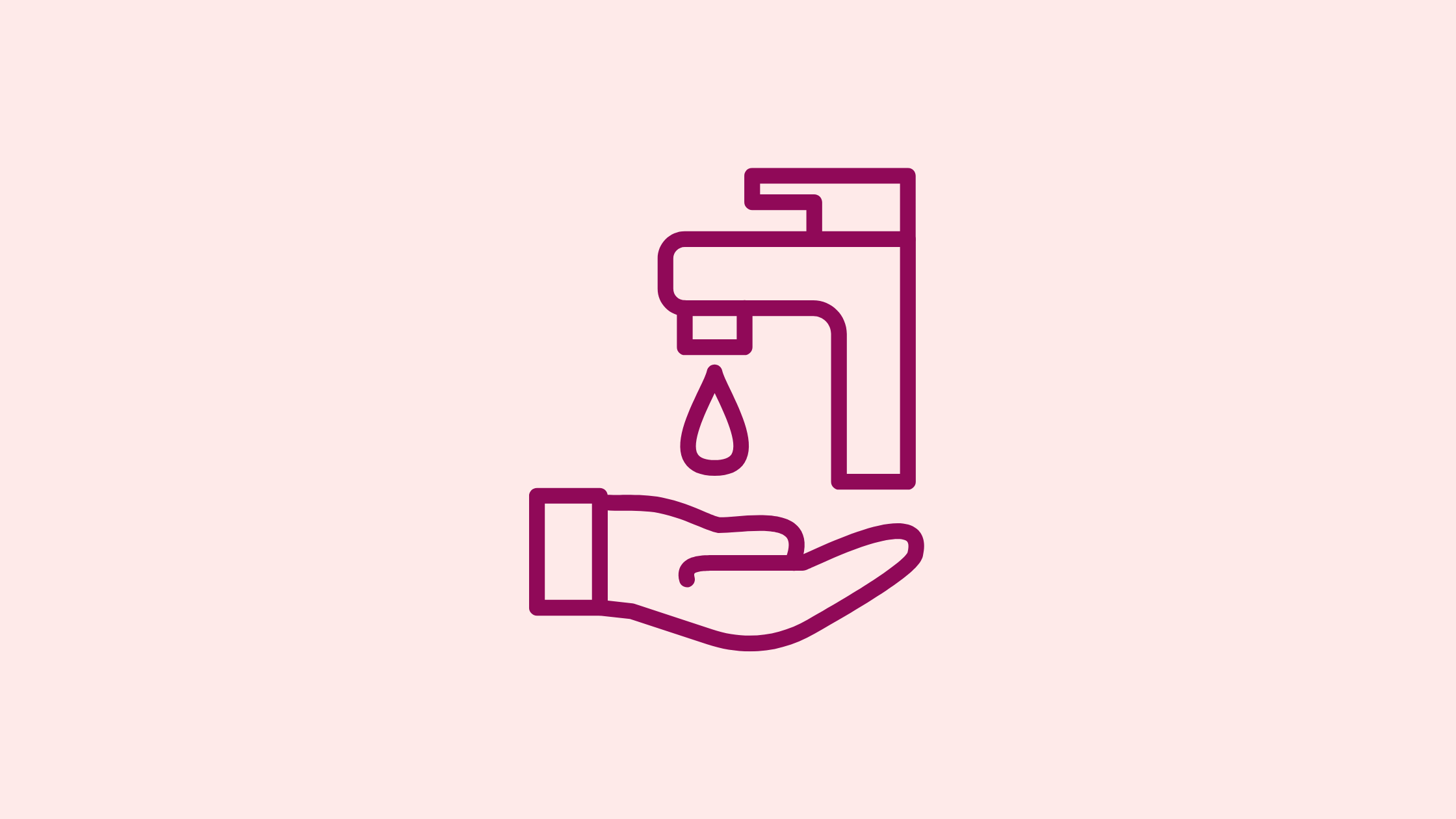A hand holding a faucet with a drop of water coming out of it