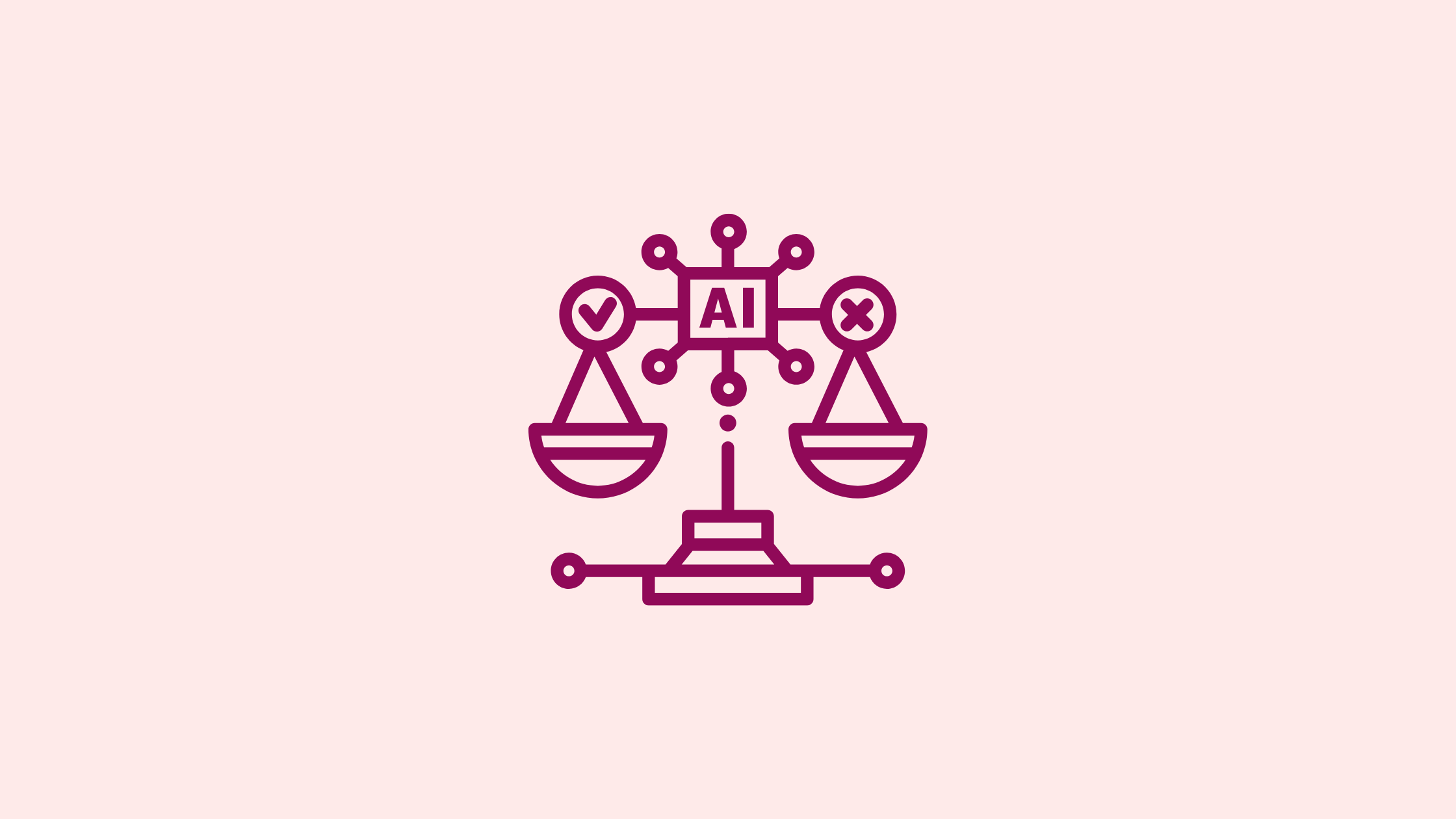 An illustration of two scales with the words ai and ai